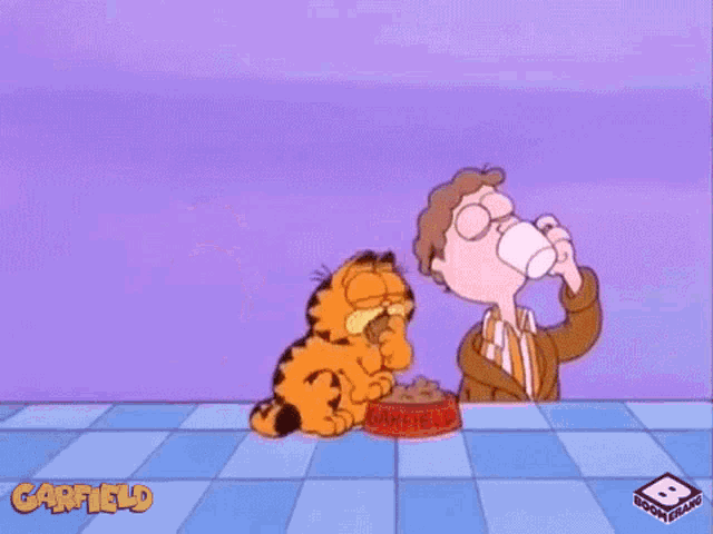 Garfield Odie GIF - Garfield Odie Fight GIFs