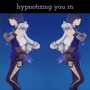 a picture of a girl with the words hypnotizing you rn