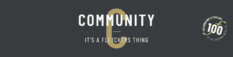 a sign that says community it 's a fletcher 's thing