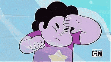 a cartoon of steven and pearl standing next to each other