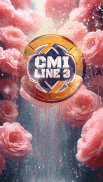 a coin with cmi line 3 written on it surrounded by pink roses