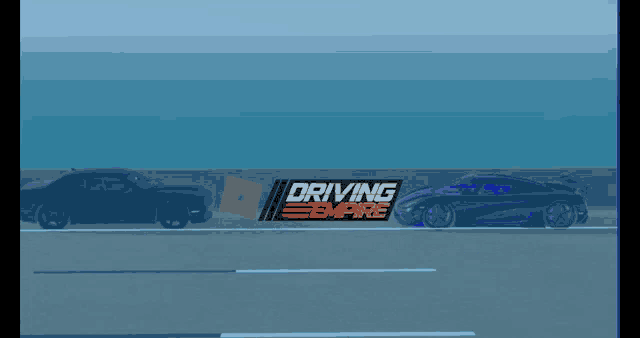 a video game called driving empire with two cars on the road