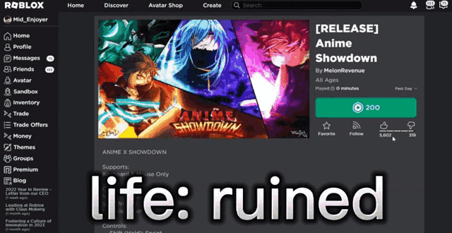 a screenshot of a game called anime showdown