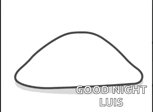a cartoon cat with a heart in its mouth and the words good night luis