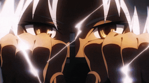 a close up of a person 's face with a light coming out of it