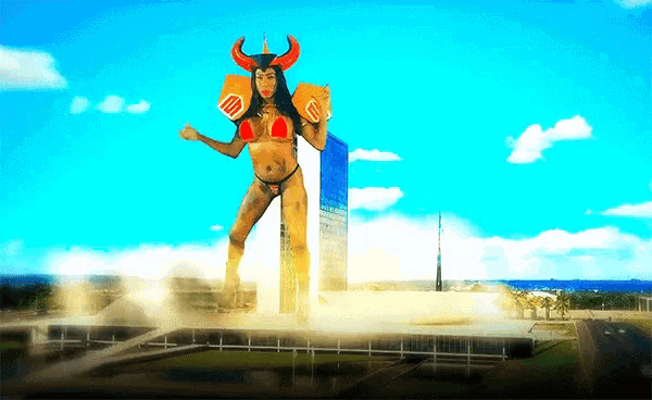 a cartoon of a woman in a costume with the letter m on it