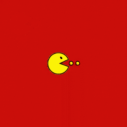 a seamless pattern of pac man icons on a red background