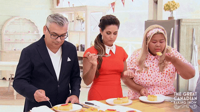 the great canadian baking show is shown on a television screen