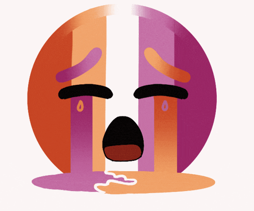 an illustration of a crying smiley face with tears coming out of it 's eyes