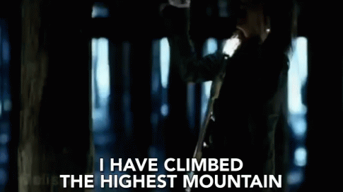 I Have Climbed The Highest Mountain Climbing GIF - I Have Climbed The Highest Mountain Climbing Finished GIFs
