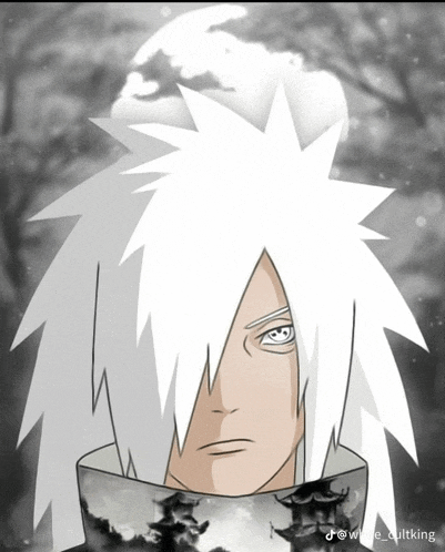 a black and white drawing of a man with white hair and the hashtag white_quiltking