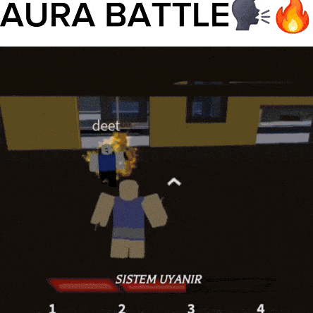 a screenshot of a video game with the words aura battle