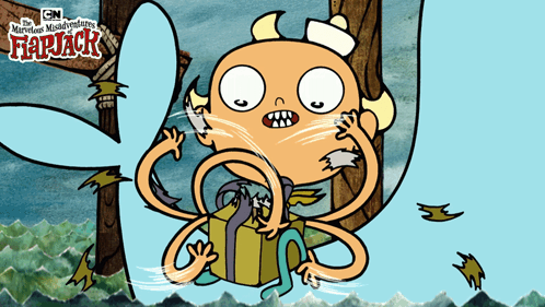 Tearing Open Present Flapjack GIF - Tearing Open Present Flapjack The Marvelous Misadventures Of Flapjack GIFs
