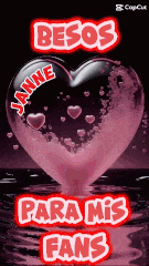 a heart with the name janne on it