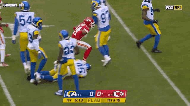 a football player in a red uniform with the number 24 on it