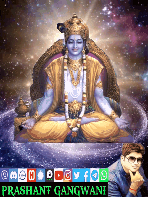 Lord Shree Krishna Ji Meditation GIF - Lord Shree Krishna Ji Meditation GIFs