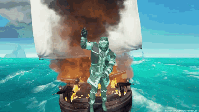 Funny Sinking Ship GIF - Funny Sinking Ship Sea Of Thieves GIFs