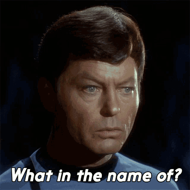 What In The Name Of Leonard Mccoy GIF - What In The Name Of Leonard Mccoy Star Trek GIFs