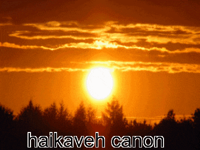 a picture of a sunset with the name haikaveh canon