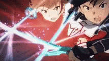 Fighting Kirito Asuna GIF - Fighting Kirito Asuna GIFs