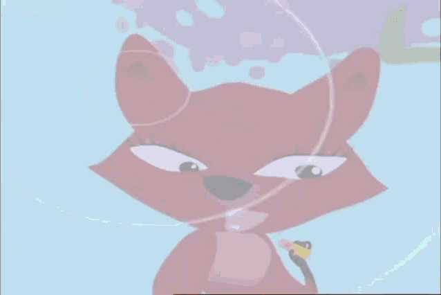 a cartoon skunk is standing next to a fox .
