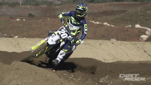 Motocross Banking Dirt Rider GIF - Motocross Banking Dirt Rider Husqvarna Fc250 GIFs