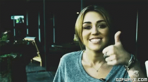 Miley Anytime GIF - Anytime Miley Cyrus Thumbs Up GIFs