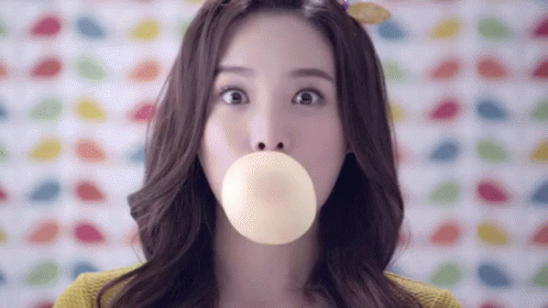 윤소희 풍선껌 풍선 풍선불기 버블껌 버블 GIF - Yoon Sohee Blow A Bubble Bubble Gum GIFs