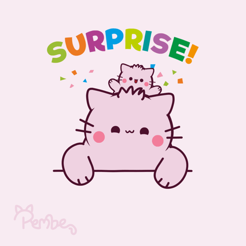 Surprise Pembe GIF - Surprise Pembe Pembe The Pink Cat GIFs
