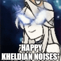 a drawing of a person with their eyes closed and the words happy khelden noises