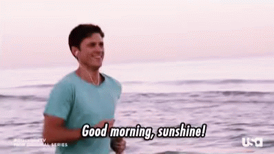 Good Morning Sunshine GIF - Run Jogging Beach GIFs