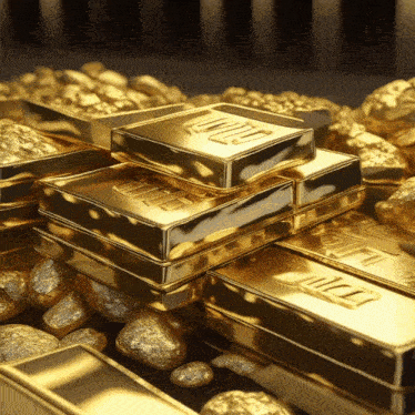 a stack of gold bars with the word gold written on them