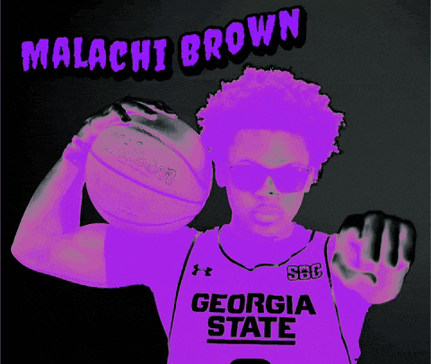 a basketball player with the name malachi brown on it