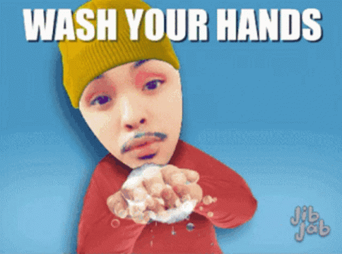 Wash Your Hands Jibjab GIF - Wash Your Hands Jibjab Hygiene GIFs