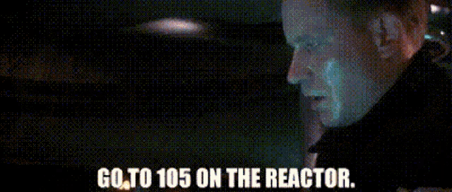 a man is talking about going to 105 on the reactor