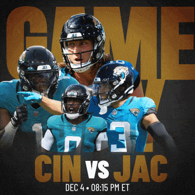 a poster for a football game between cin and jac