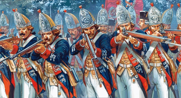 a painting of a group of soldiers with the numbers 88 on their waists