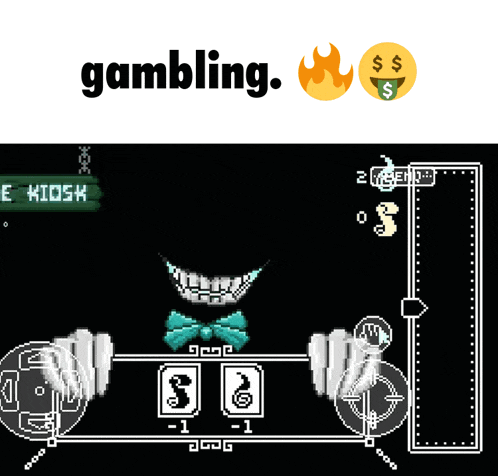 a screenshot of a game that says gambling on it
