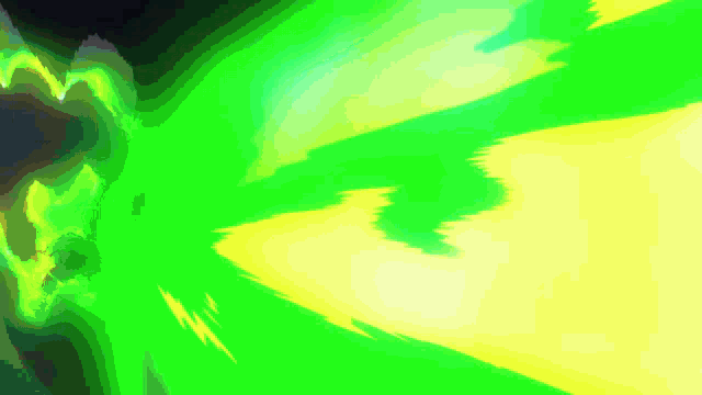 a green and yellow lightning bolt is coming out of the ground