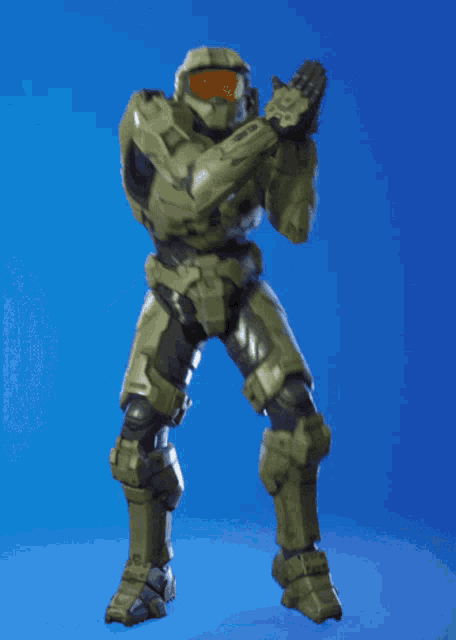 a video game character with the number 117 on his armor