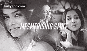 a black and white photo of a group of women smiling .