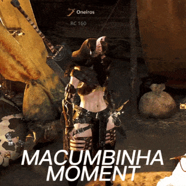 a screenshot of a video game with the words macumbinha moment on the bottom