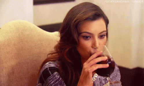 Kimkardashian Drinking GIF - Kimkardashian Drinking Wine GIFs
