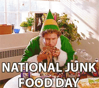 National Junk Food Day GIF - Will Ferrell National Junk Food Day Elf GIFs