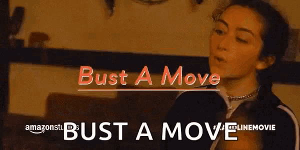 a movie poster for bust a move shows a woman