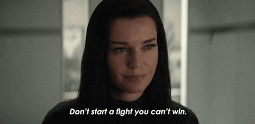 Dont Start A Fight You Cant Win Una Chin Riley GIF - Dont Start A Fight You Cant Win Una Chin Riley Rebecca Romijn GIFs