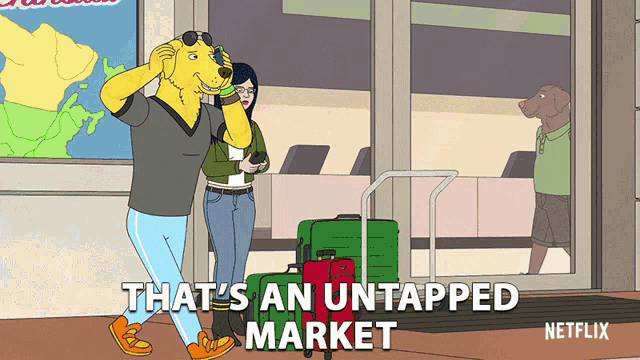 a cartoon says that 's an untapped market in the corner