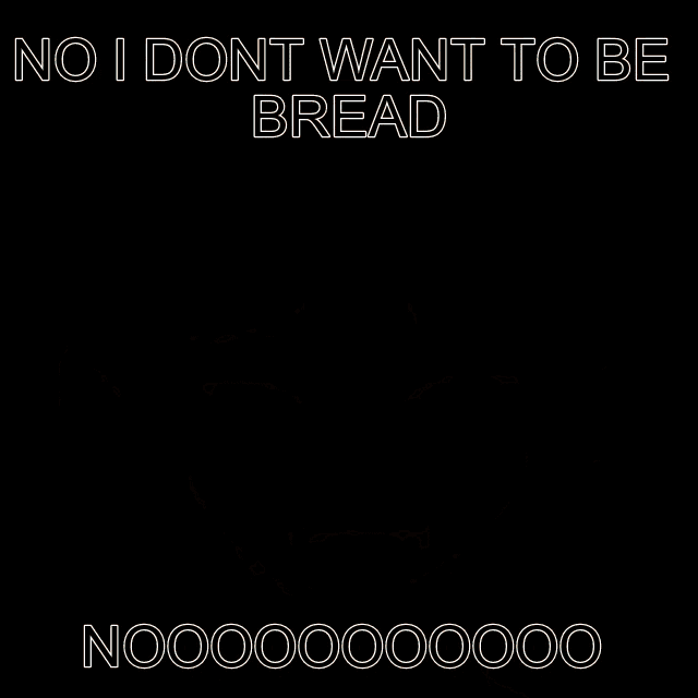 a cartoon of a girl with a flower in her hair and the words " no i dont want to be bread "
