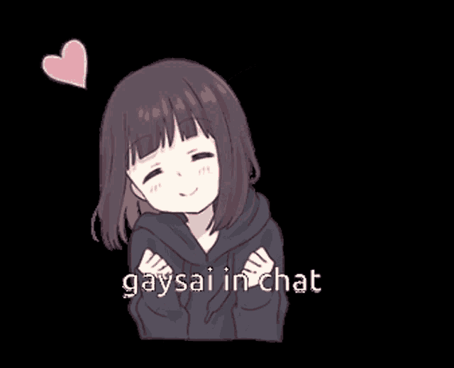 a cartoon of a girl with the words gaysa in chat written on the bottom