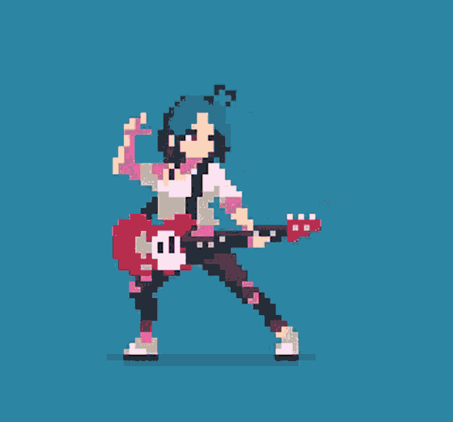 Rock Gitar GIF - Rock Gitar Pixel GIFs